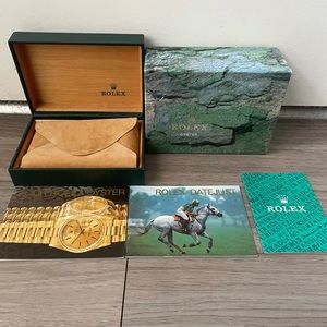 Rolex watch box with books